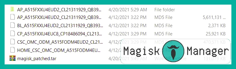Copie el archivo Magisk Patched Tar a la PC